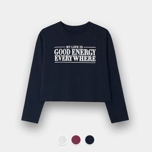 [지오다노주니어] 03394901 코튼 저지 크랍 프린트 긴팔티(여아)