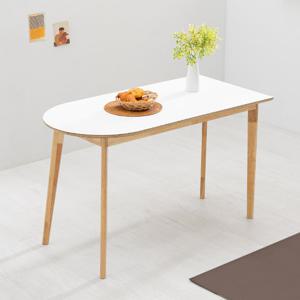 밀키우드 1200X600 반원형 테이블 주방 식탁 카페 HPM