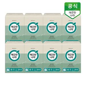 깨끗한나라 미용티슈 딥무드 모던그린 미니 250매 6입 x 8팩