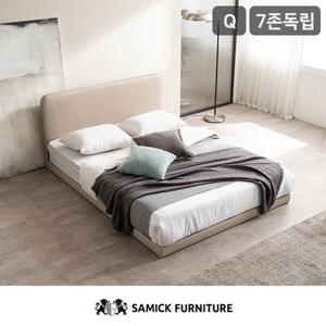 [삼익가구]루시 슬림형 저상형 침대(7존 독립 매트리스-퀸)