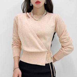 [금찌]금찌 모브 랩 니트 ST7213T