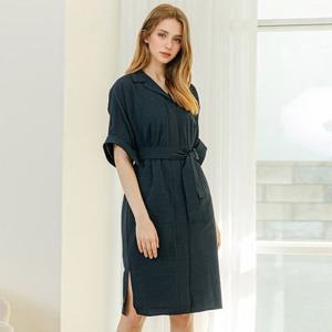 오벨르 시어서커 셔츠 원피스