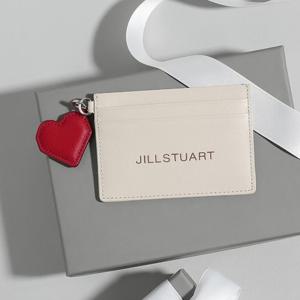 [질스튜어트] 아이보리 로고 포인트 소가죽 카드지갑 JAWA5F472I2