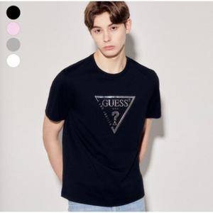 [게스]남성 실버 빅삼각 반팔티셔츠 NP2K9404