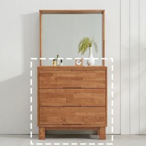 G410 고무나무 원목 3단 서랍장 800 1color