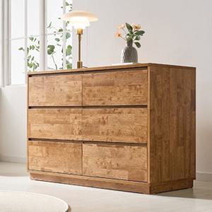 G433 고무나무 원목 3단 와이드 서랍장 1200 1color