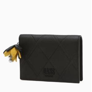 [닥스핸드백] [지폐수납가능] 블랙 소가죽 2단 카드지갑 DCWA5F813BK