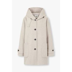 [톰보이] 핸드메이드 후드 울혼방 하프코트 (9175411981)