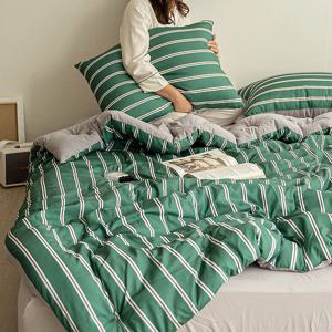 아토앤알로 올데이 스트라이프 먼지없는 항균 옥수수솜 사계절 차렵이불 S/SS