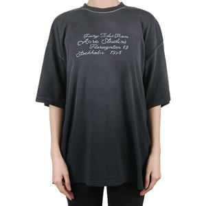 아크네 스튜디오 25FW 여성 로고 반팔티 블랙 AL0500 900