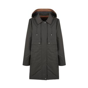 샤트렌 배색 안감 후드 롱 야상 코트_HCEFCT201