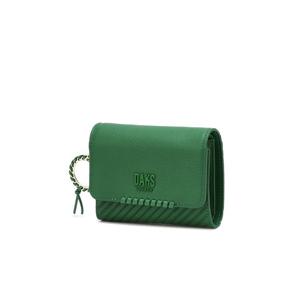 [닥스핸드백] 그린 패턴배색 소가죽 반지갑 DCWA6E161E2