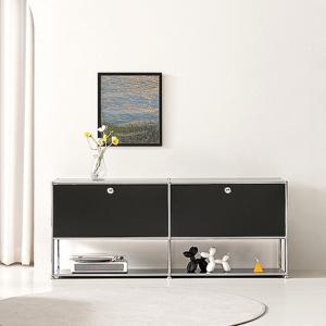 마레앤코 미드센츄리 퀀텀 1500 거실수납장 2단2도어 모듈가구