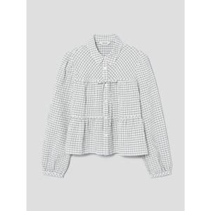 (355964LY20) [에잇세컨즈] 체크 캉캉 블라우스  아이보리