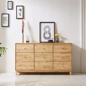 퍼스웰 그린 1180고무나무원목 LPM 9칸 3단와이드서랍장(GB_012)