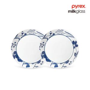 파이렉스 밀크글라스 러써포드 원형소접시 2P