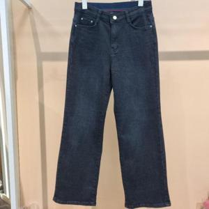 라티움 HC34 국내생산 안감기모 허리히든밴딩 신축성좋은 일자통청바지 T2543Pt04