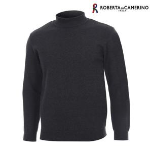 [로베르타디까메리노]RNP 혼방 챠콜 하프 터틀넥 니트 RP3-N01-3