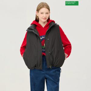 베네통 양면 우주 자수 덕 다운 패딩 베스트 BAPDE2461