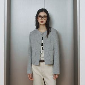 [LAP] 랩 울 혼방 라운드넥 자켓 출근룩 오피스룩 (AR4WJA61)