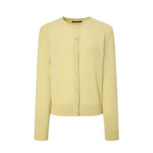 질스튜어트 뉴욕 여성 25FW 시즌오프 라이트옐로우 캐시미어100 니트 가디건 JSSW5D810E1