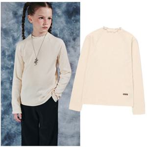 블루테일2 AZI4TS01IV 주니어 여아 프릴 아이보리 골지 티셔츠 초등