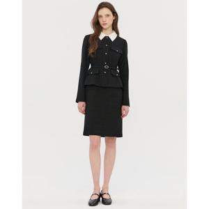 질스튜어트 뉴욕 여성 25FW 시즌오프 블랙 벨티드 트위드원피스 JSDR5D300BK