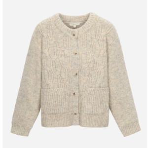 [써스데이아일랜드](T258MCD245W)케이블 라운드넥 니트 가디건