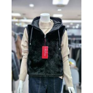 화이트호스 세이브존05 오리털 충전재 페이스퍼 후드 조끼 A44K01