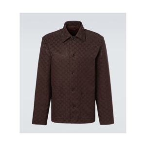 구찌 GG 임벨리시드 코튼 블렌드 블루종 재킷 P01124124