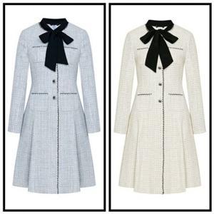 [케네스레이디] 타이 탈부착 트위드 원피스 (EWOPOK0309)