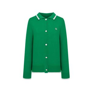 [크로커다일 레이디]카라 배색 가디건형 니트 CLEWSW205