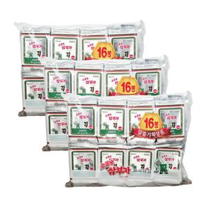 소문난 삼부자 도시락김 4.5g 16입 x 3개