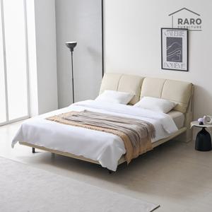 라로퍼니처 스위트 LED 1800 가죽 호텔식 라지킹 침대 LK 독립 매트리스 포함