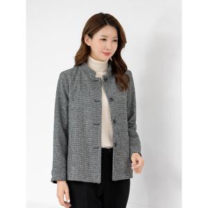 [모슬린]엄마옷 잔체크 차이나 울모직 정장 자켓 512FGH199 마담