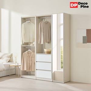 데코파인 우디 시스템 행거 1600 J세트 옷장 서랍옷장 거울선반
