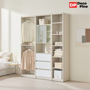 데코파인 우디 시스템 행거 1600 K세트 옷장 화장대 오픈선반장