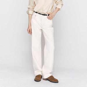 [지오다노]우먼 05416534 스트레이트핏 스판 데님 린스 아이보리진 416534