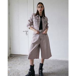 [에고이스트] ER3DQ860 백 레이스업 버뮤다 데님팬츠 (25년 가을)