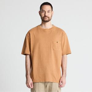 [DIEMS][피그먼트 다잉] 포켓 라운드 티셔츠_오렌지 (오버핏)-DBSUV10508B