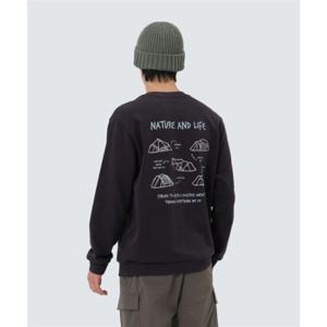 스노우피크 SNOWPEAK APPAREL 텐트 그래픽 맨투맨 (S25FMFHT62) Dark Charcoal S25FMFHT62DC 337656