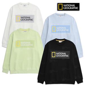 내셔널지오그래픽 N231USW020 남녀공용 아라얀 베이직 빅 로고 맨투맨 티셔츠