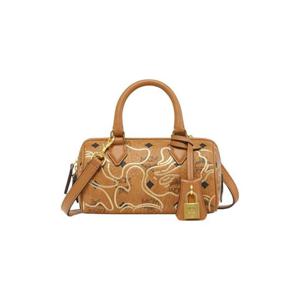 BAPE x MCM 엘라 비세토스 보스턴백 미니 꼬냑 0ZXBGM167905M