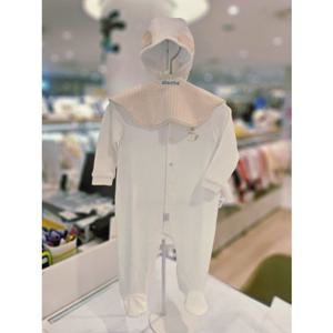 [압소바 의류] 배앙 코튼모달 우주복 (턱받이 신생모 세트) 26년신상 (A21110611)