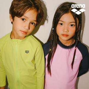 아레나공식 윙윙 아동 레저 짚업 래쉬가드 A3BB1BC04LIM