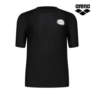 아레나공식 웨이브데이 아동 레저 반팔 래쉬가드 A3BB1BC01BLK