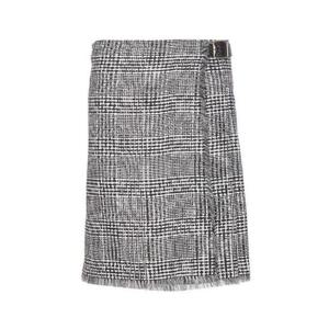 26 SS 버버리 플레이드 체크 플리츠 프린지 미니 스커트 8083009A7820