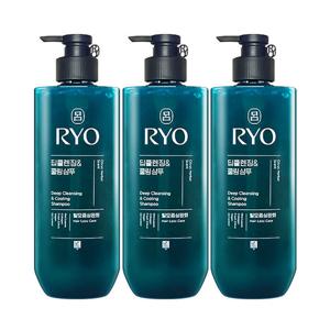 려 청아 딥클렌징 앤 쿨링 샴푸 592ml 3개팩