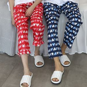 [속옷도둑]국내산 면 잠옷바지 9부 파자마 커플 여성 남성 바지