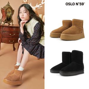 오슬로 N59 피요르드 여성 천연소가죽 숏 미들 스웨이드 앵클